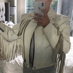 Vintage leather motorcycle jacket